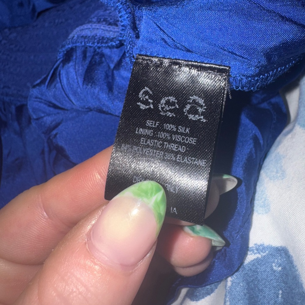 Sea New York Deep Blue V-Neck Blouse - Picture 5 of 6
